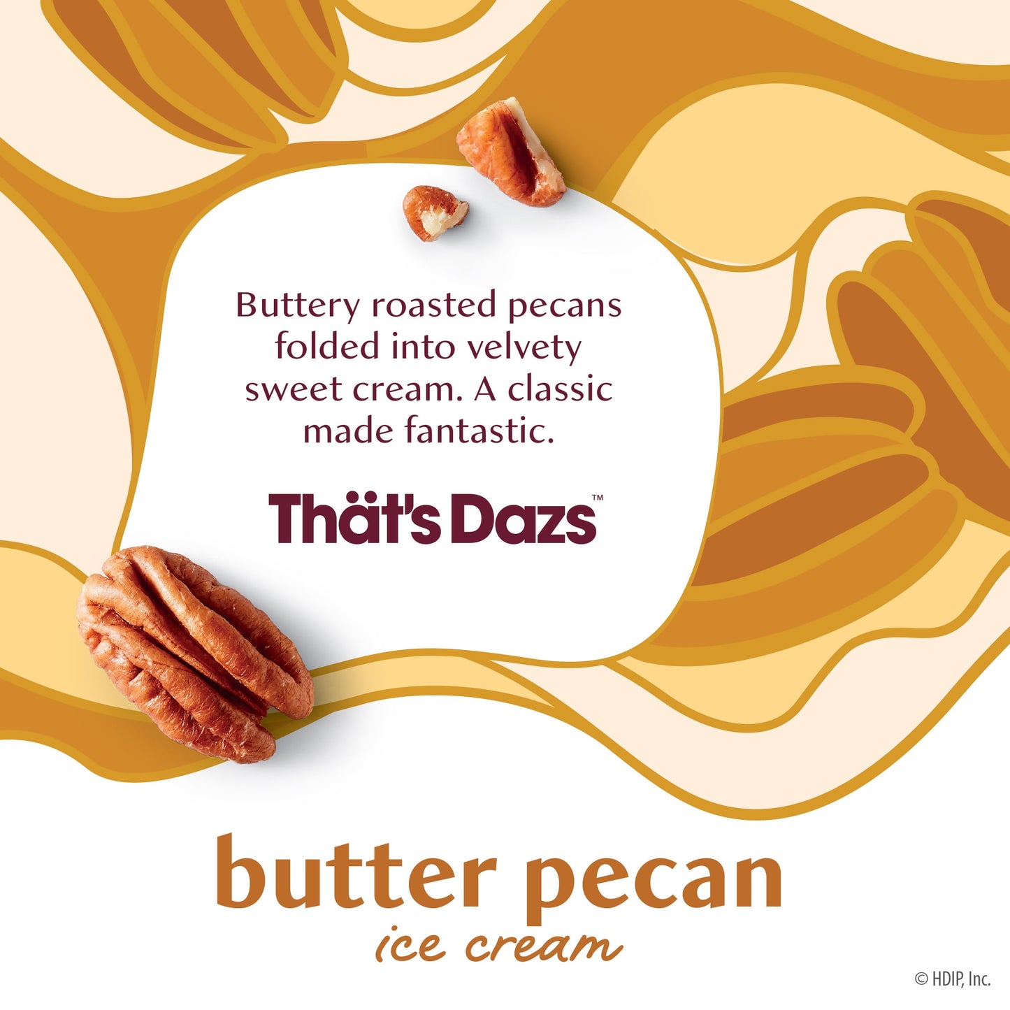 Haagen Dazs Butter Pecan Ice Cream, Gluten Free, Kosher, 1 Package, 14oz