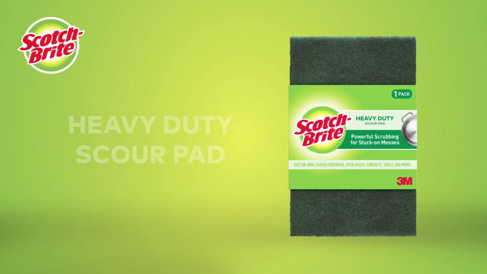 Scotch-Brite Heavy Duty Scour Pads, 3 Scouring Pads