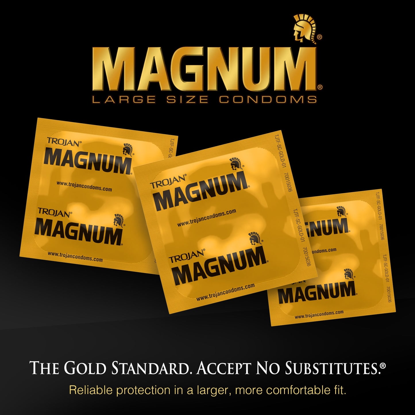 TROJAN Magnum Ecstasy Large Size  Lubricated Condoms, 10 Count