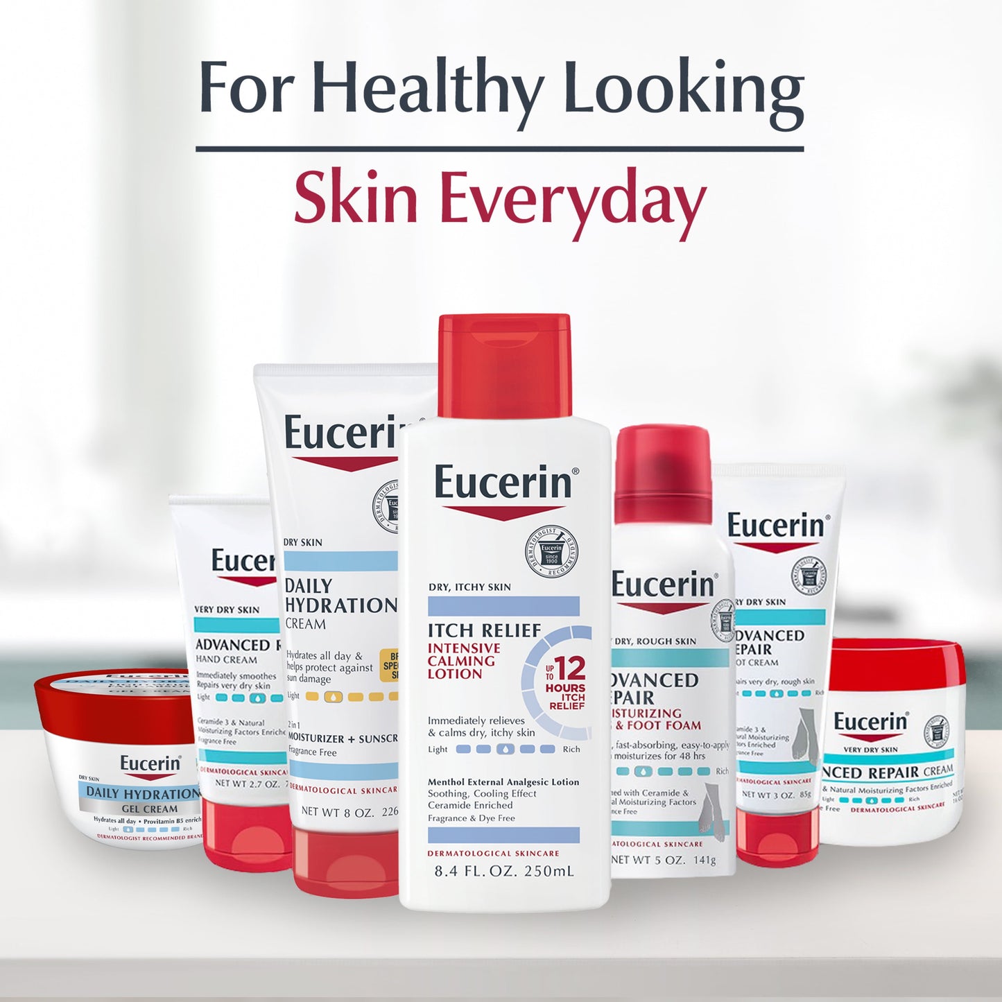 Eucerin Itch Relief Intensive Calming Lotion, 8.4 Fl Oz Bottle