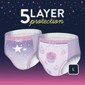 Goodnites Nighttime Bedwetting Underwear for Girls, L, 11 Ct