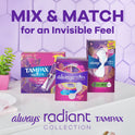Tampax Radiant Tampons with LeakGuard Braid, Super Absorbency, 14 Count