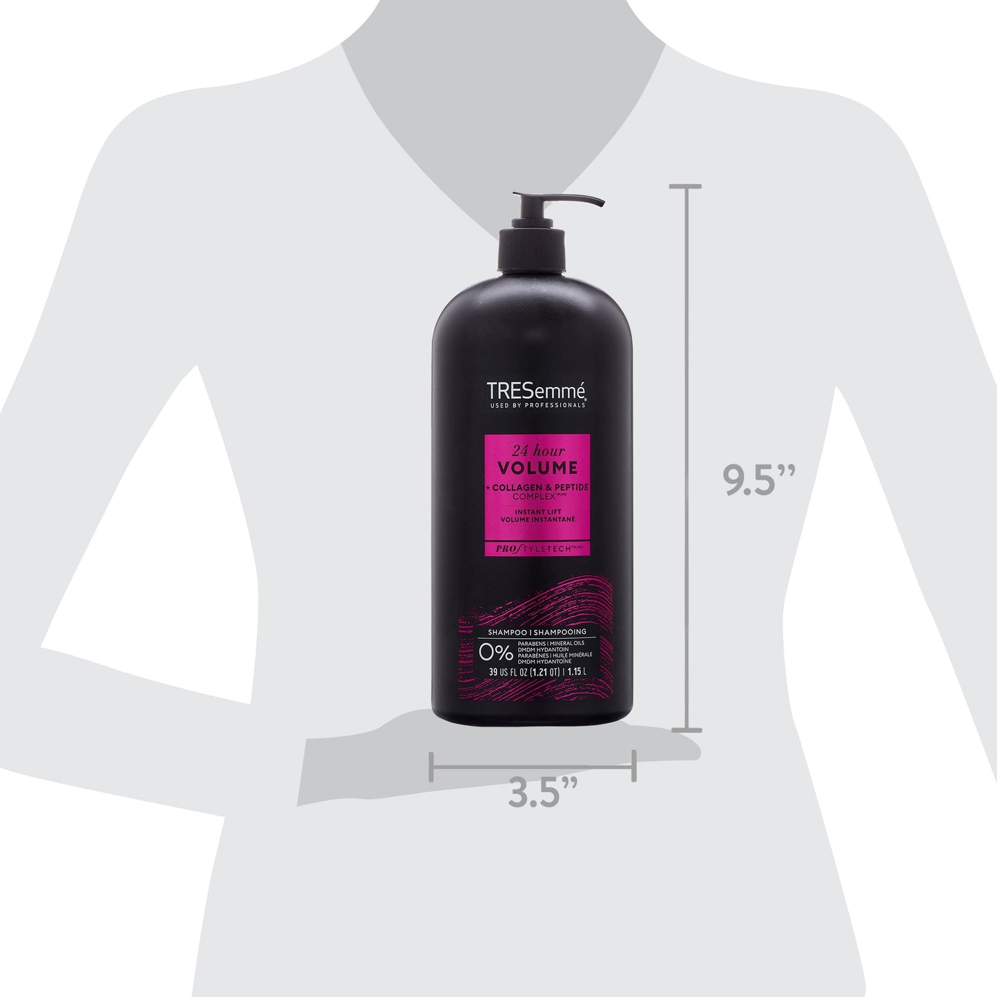 TRESemme Volume Daily Moisturizing Shampoo with Collagen and Peptide, 39 fl oz
