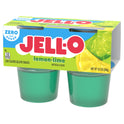 Jell-O Lemon-Lime Sugar Free Jello Cups Gelatin Snack, 4 Ct Cups