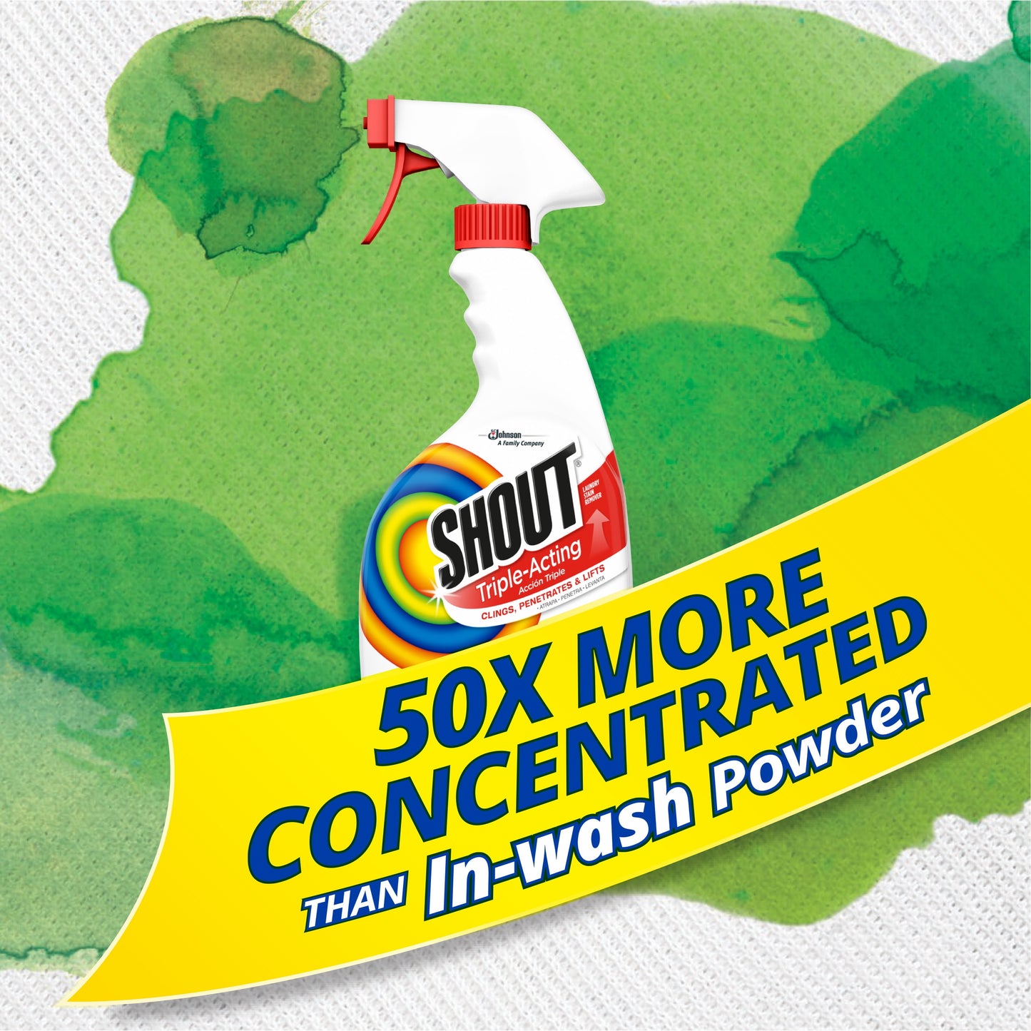 Shout Triple-Acting, Laundry Stain Remover, 22 Ounce