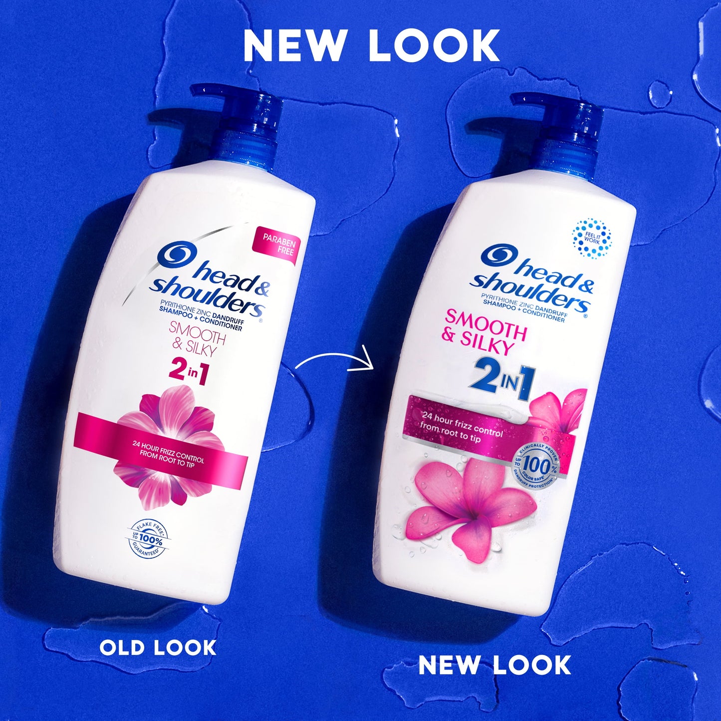 Head & Shoulders 2 in 1 Dandruff Shampoo and Conditioner, Smooth and Silky, 28 oz