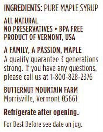 Butternut Mountain Farm 100% Pure Vermont Maple Syrup Dark, 32 fl oz