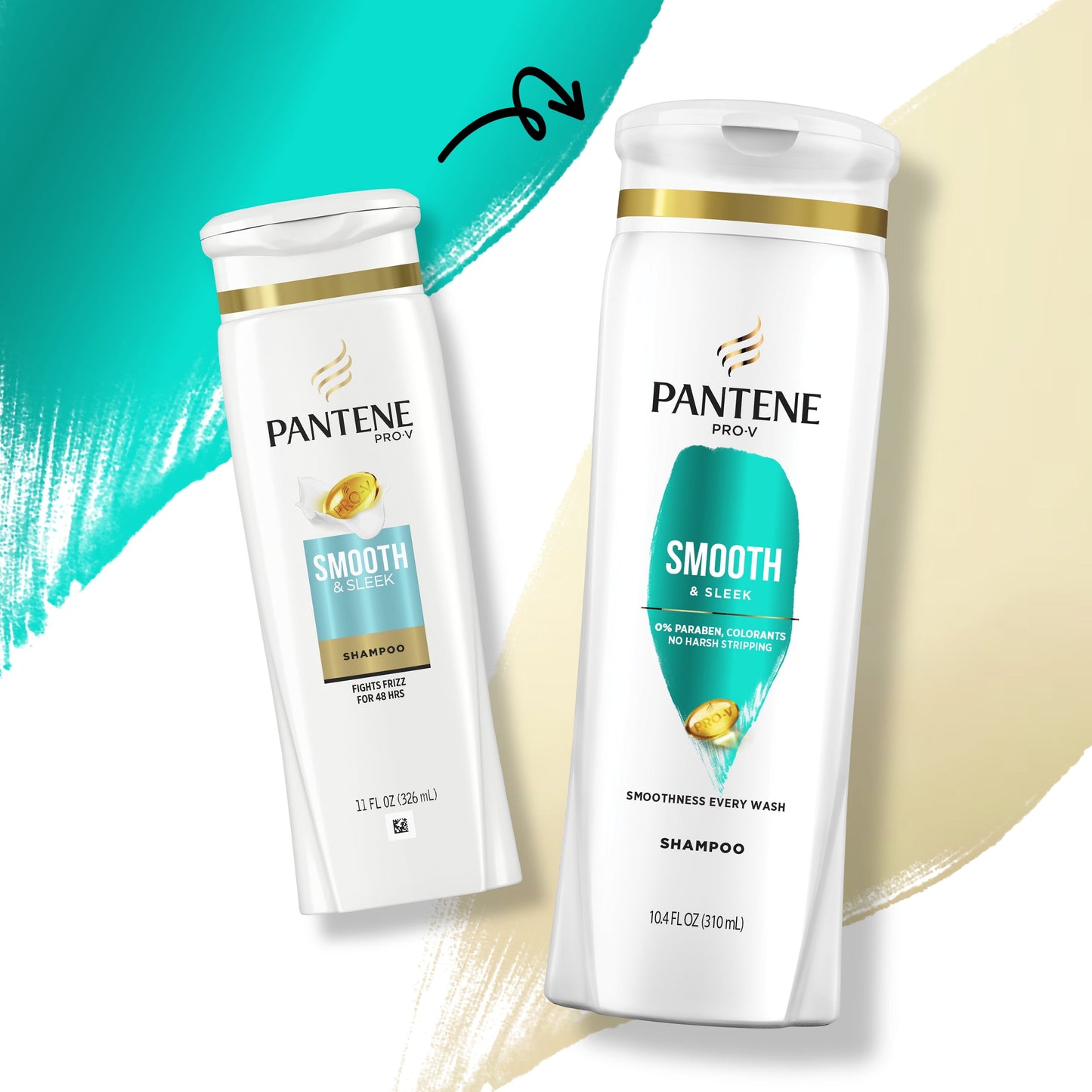 Pantene Pro-V Smooth & Sleek Dual Pack, Shampoo 10.4oz/Conditioner 9.0oz