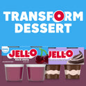 Jell-O Black Cherry Sugar Free Jello Cups Gelatin Snack, 4 Ct Cups