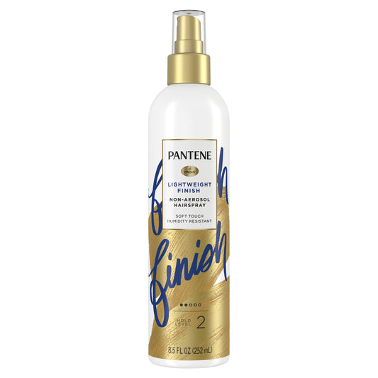 Pantene Hairspray, Non Aerosol, Lightweight Finish, Level 2 Hold, Anti Frizz, Color Safe, 8.5 oz