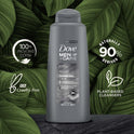Dove Men+Care Purifying Daily Shampoo for Dry Hair, Charcoal and Clay, 20.4 fl oz
