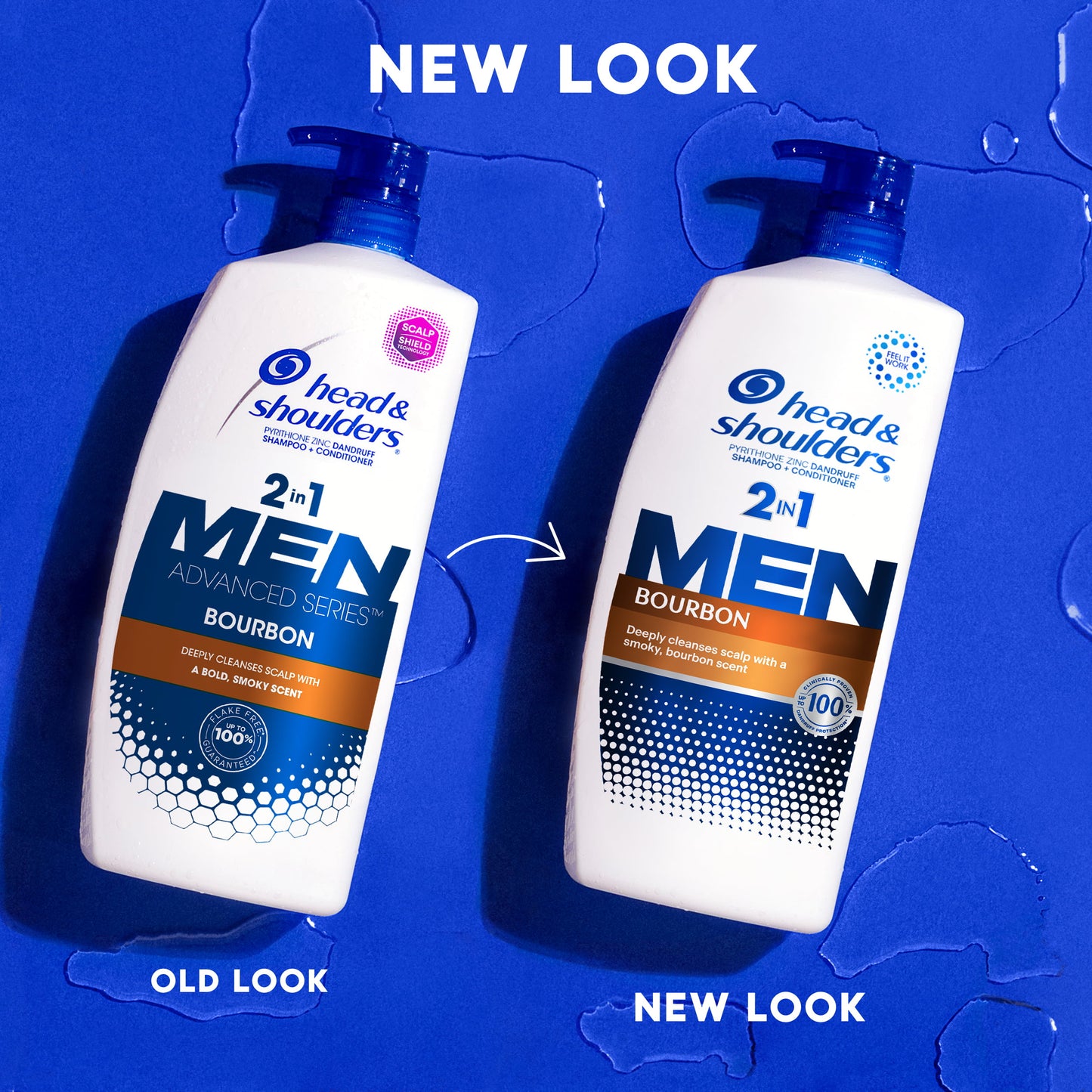 Head & Shoulders Mens 2 in 1 Dandruff Shampoo and Conditioner, Bourbon, 28.2 oz