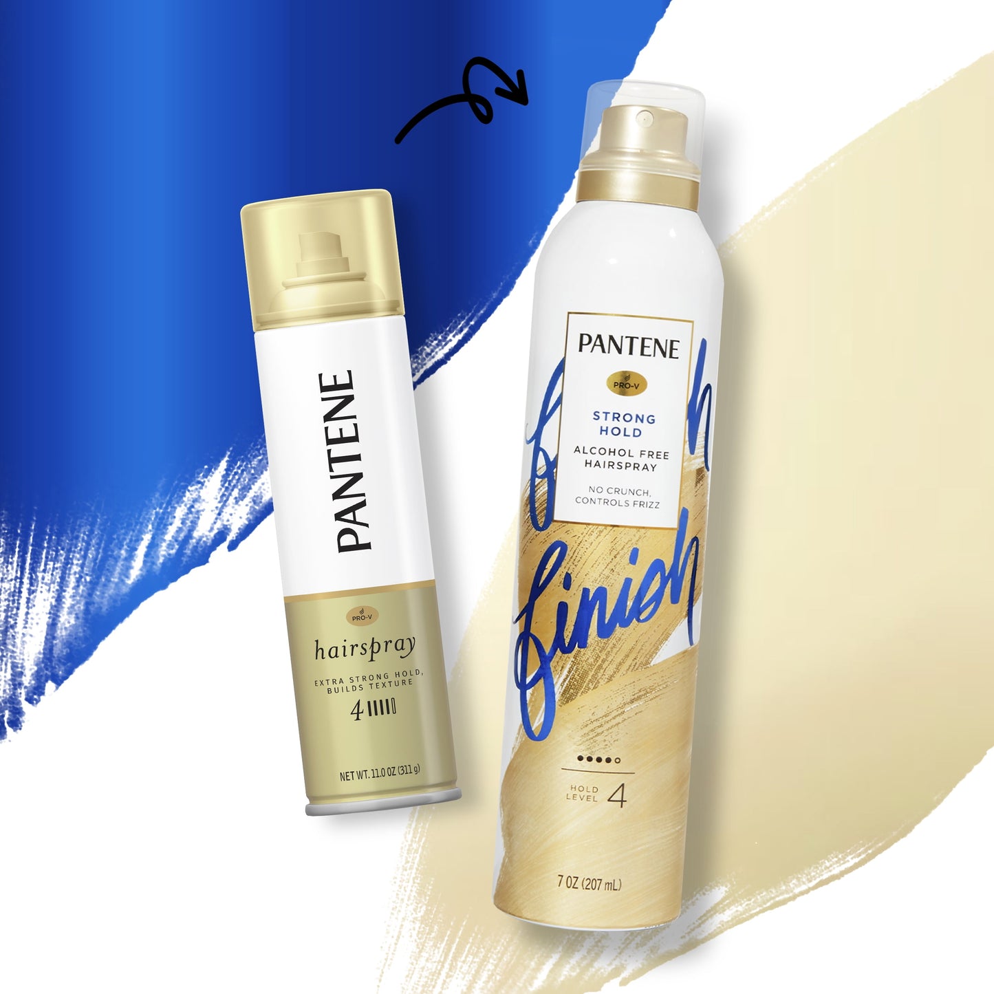 PANTENE Pro-V Strong Hold Alcohol Free* Level 4 Hairspray, 7.0 oz Unisex