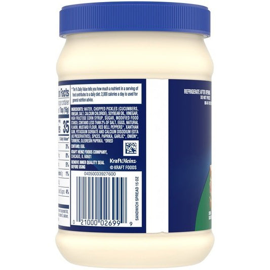 Kraft America's Favorite Sandwich Spread, 15 fl oz Jar