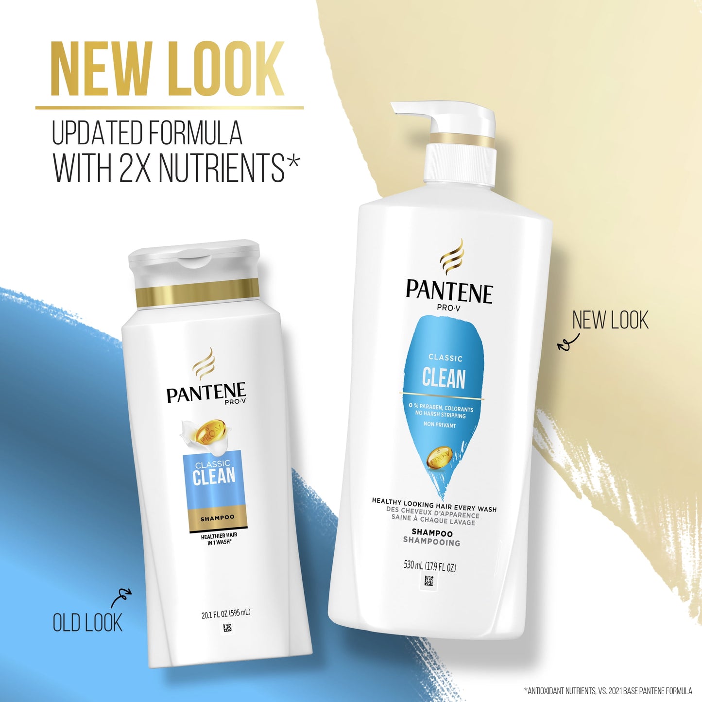 Pantene Pro-V Classic Clean Shampoo, 17.9 oz/530 mL