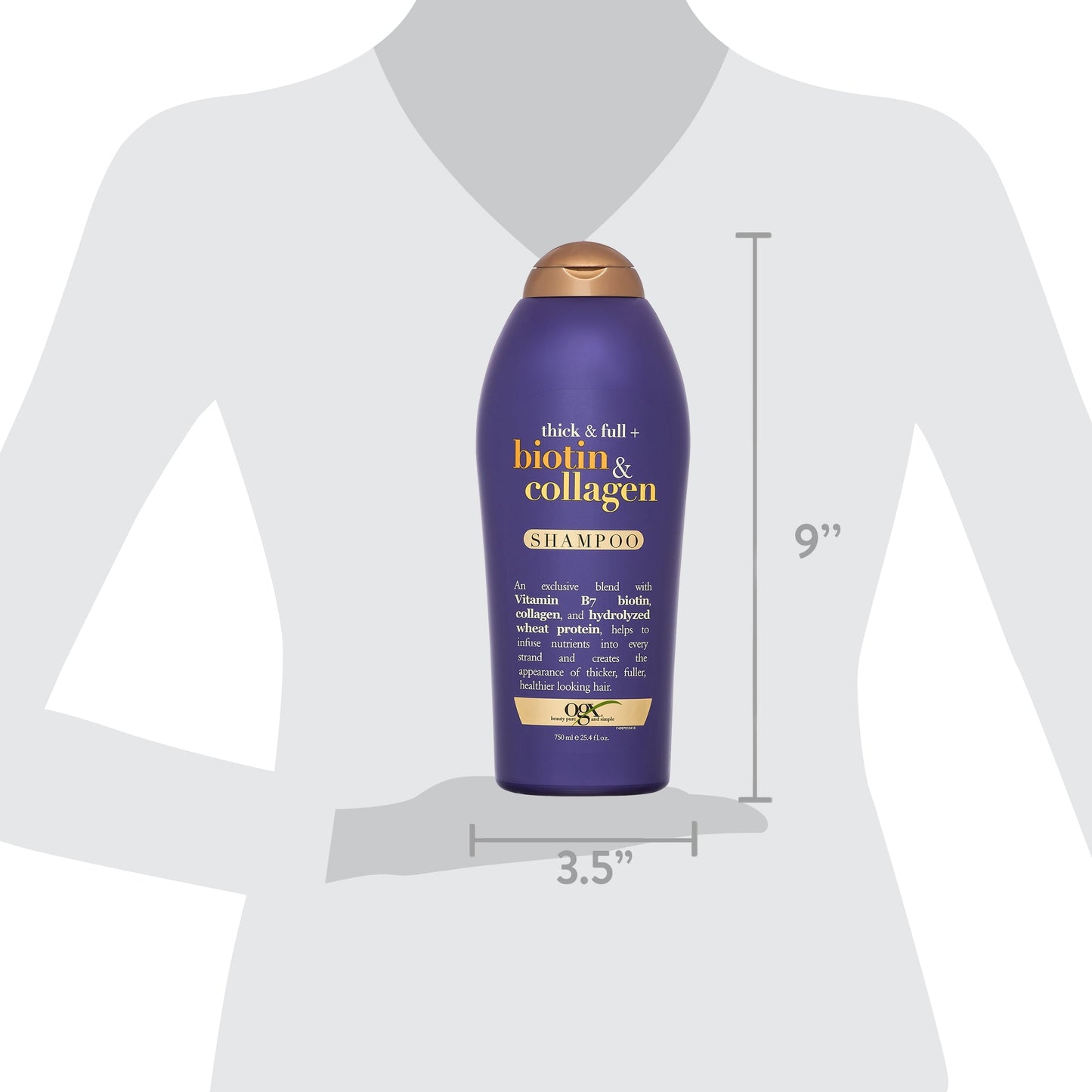 OGX Thick & Full + Biotin & Collagen Volumizing Daily Shampoo, 25.4 fl oz
