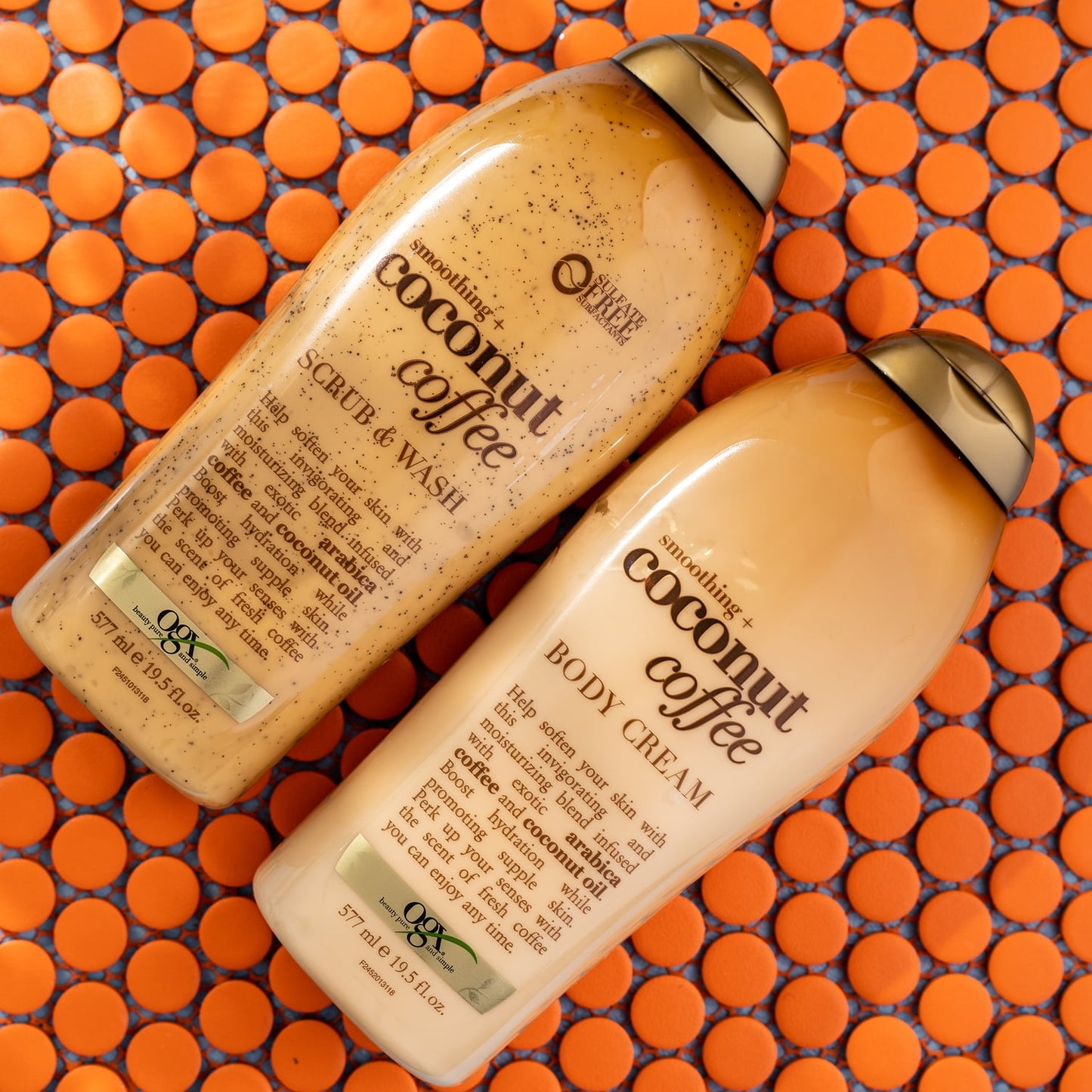 OGX Smoothing + Coconut Coffee Exfoliating Body Scrub with Arabica Coffee & Coconut Oil, Paraben-Free with Sulfate-Free Surfactants, 19.5 Fl Oz