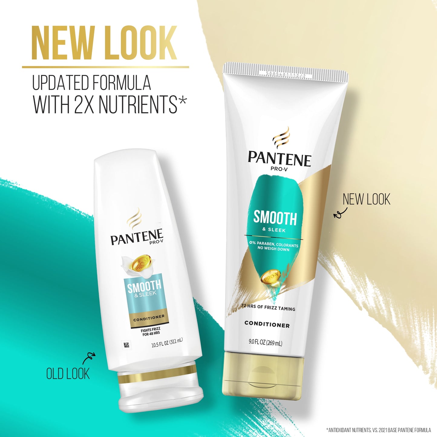 Pantene Pro-V Smooth & Sleek Dual Pack, Shampoo 10.4oz/Conditioner 9.0oz