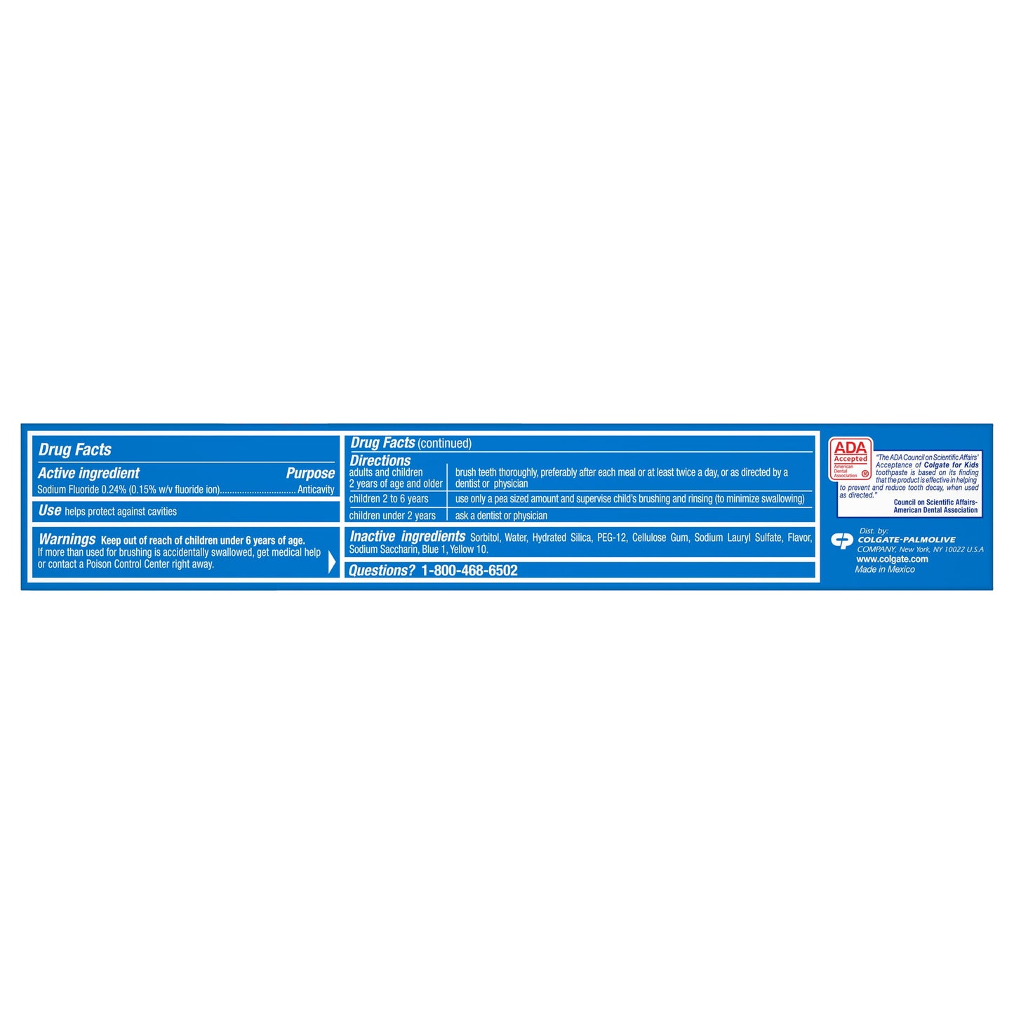 Colgate Kids Cavity Protection Toothpaste, Bubble Fruit, 2.7 Oz