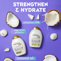 OGX Nourishing + Coconut Milk Moisturizing Daily Shampoo with Egg White Protein, 25.4 fl oz