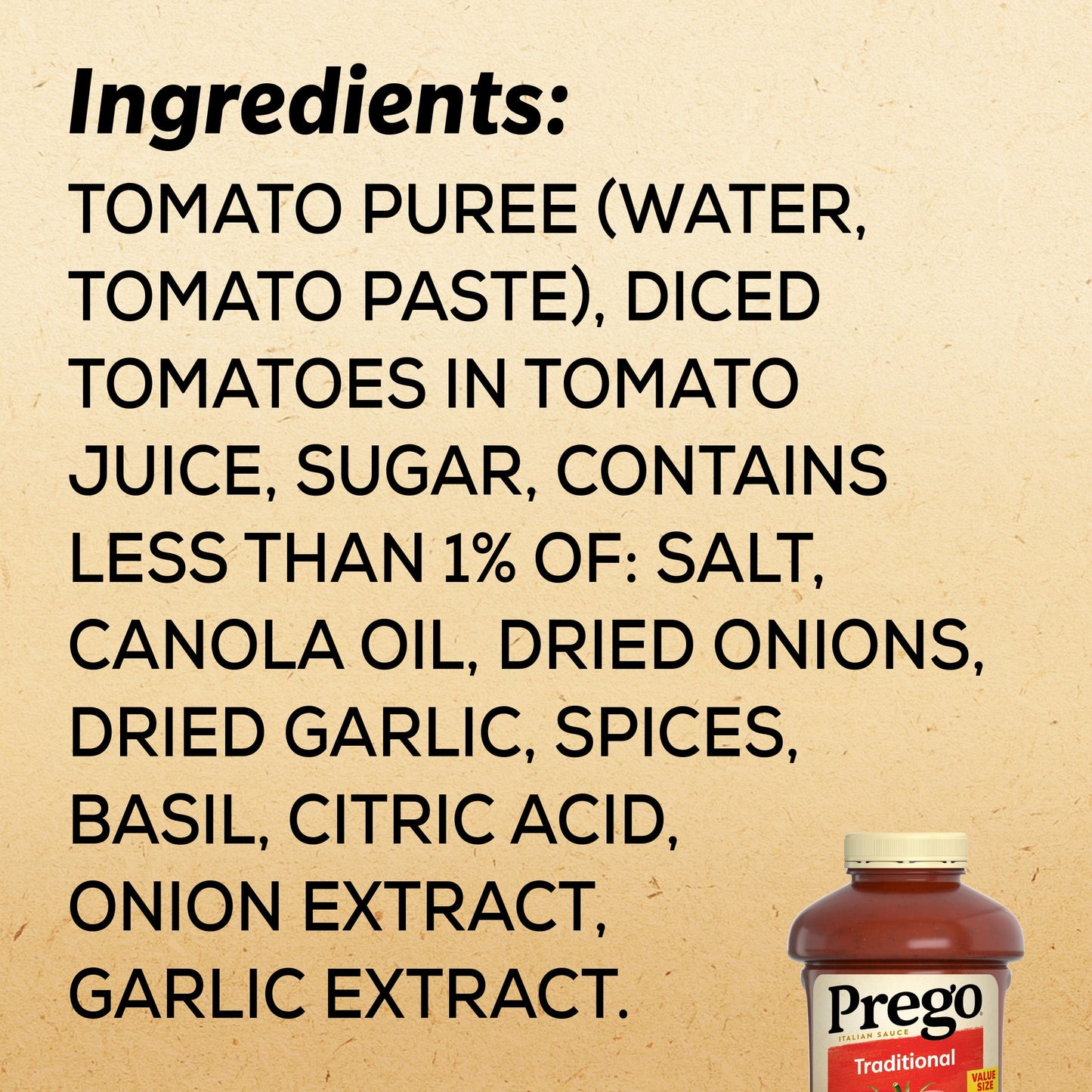 Prego Traditional Spaghetti Sauce, 67 oz Jar