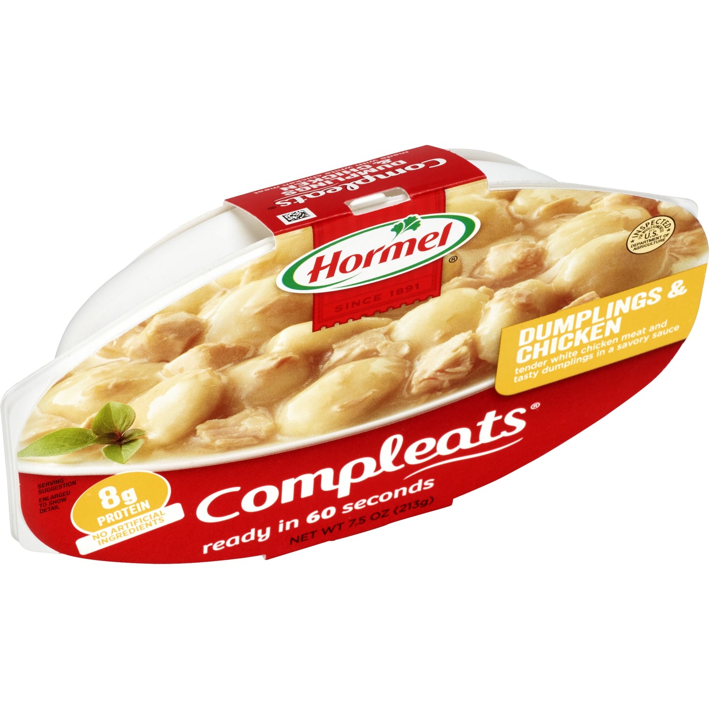 HORMEL COMPLEATS Dumplings & Chicken, Shelf Stable, 7.5 oz Plastic Tray