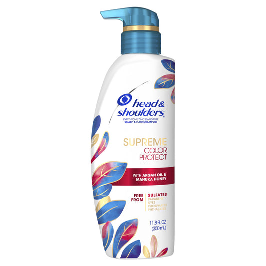 Head & Shoulders Supreme Sulfate Free Color Protect Shampoo, All Hair Types, 11.8 fl oz