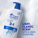 Head & Shoulders 2 in 1 Dandruff Shampoo and Conditioner, Classic Clean, 28.2 fl oz, For All Hair Types