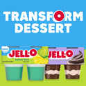 Jell-O Lemon-Lime Sugar Free Jello Cups Gelatin Snack, 4 Ct Cups