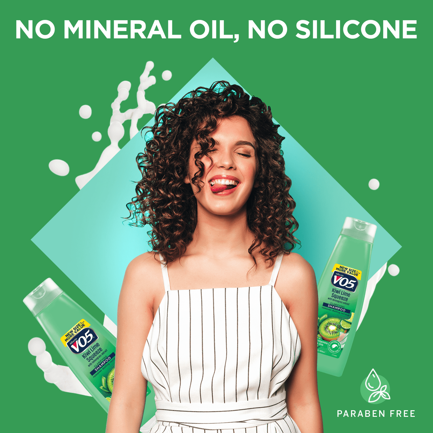 Alberto VO5 Kiwi Lime Squeeze Clarifying Shampoo with Vitamin E & C, for All Hair Types, 16.9 fl oz