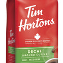 Tim Hortons Decaf Ground Coffee, 100% Arabica Medium Roast, Naturally Decaffeinated, 12 oz
