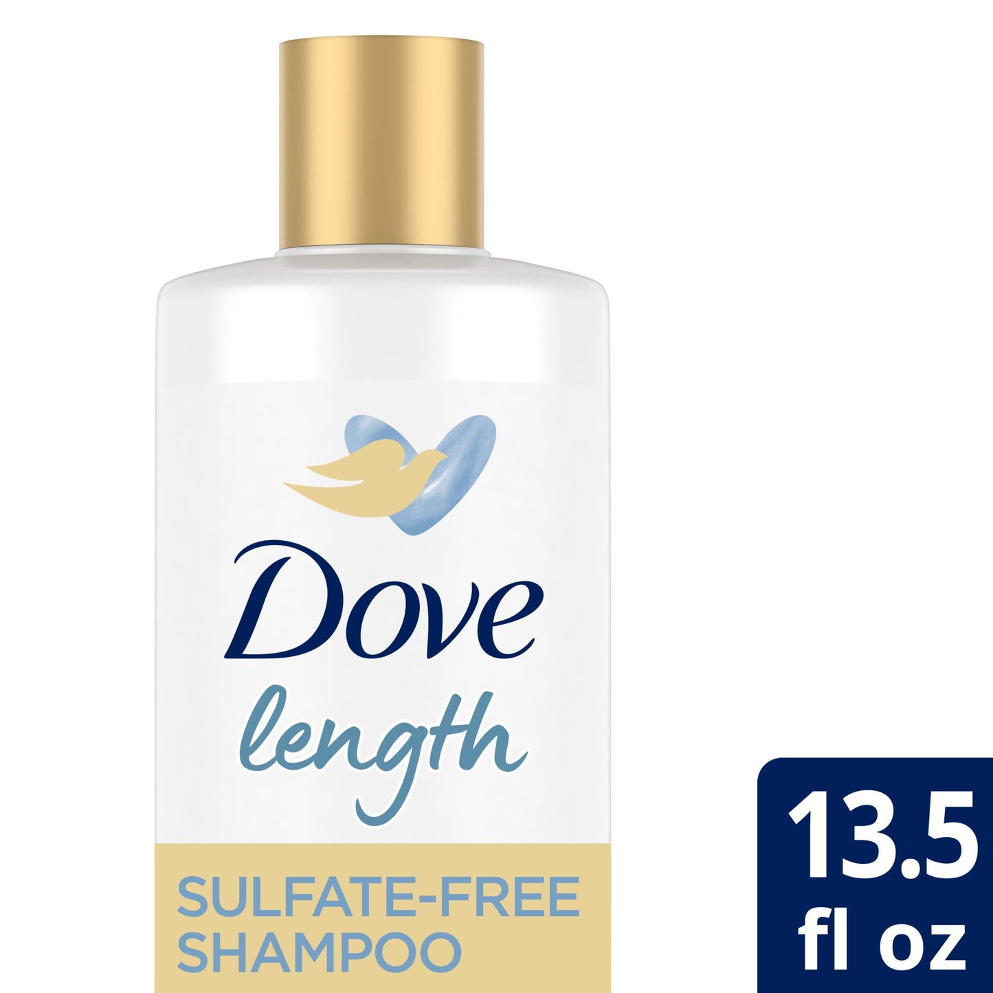 Dove Love Your Lasting Length Long and Strong Sulfate-Free Shampoo for All Hair Types, 13.5 fl oz