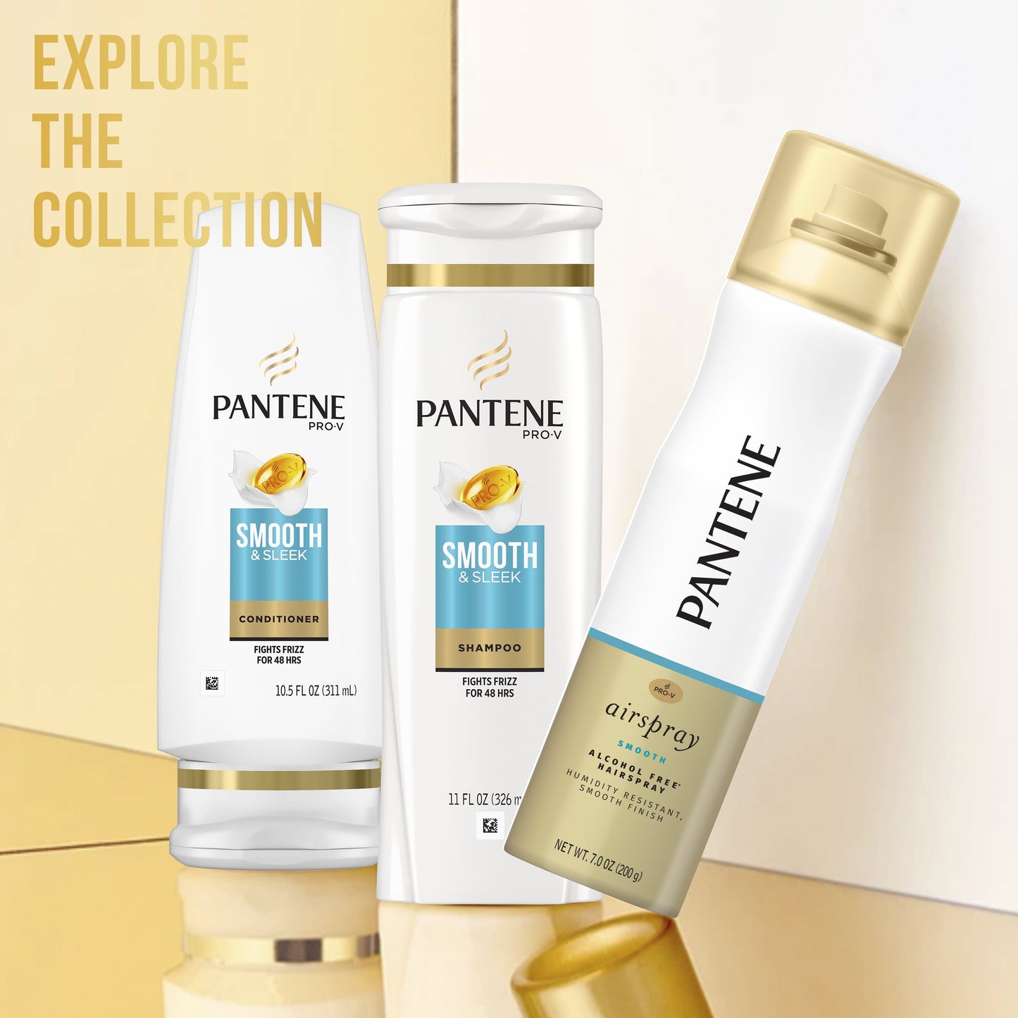 Pantene Shampoo Conditioner Pack, Smooth and Sleek, 10.5-11 Oz