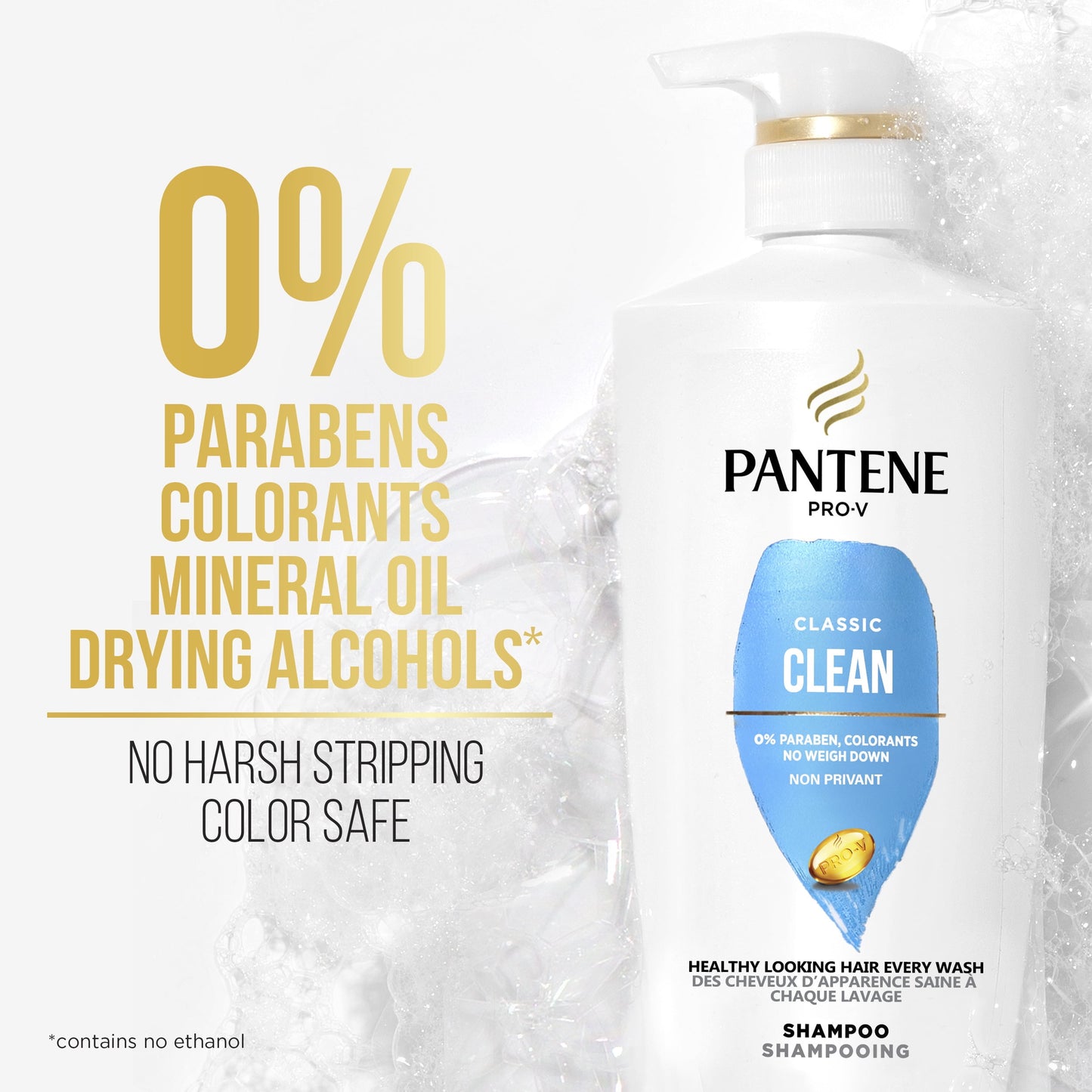 Pantene Pro-V Classic Clean Shampoo, 17.9 oz/530 mL