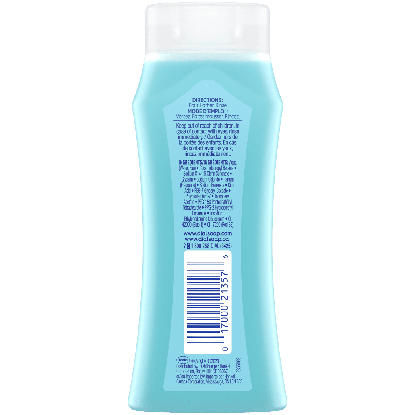 Dial Body Wash, Refresh & Renew Spring Water, 3 fl oz