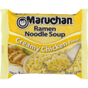 Maruchan Ramen Noodle Creamy Chicken Flavor Soup, 3 oz Shelf Stable Package