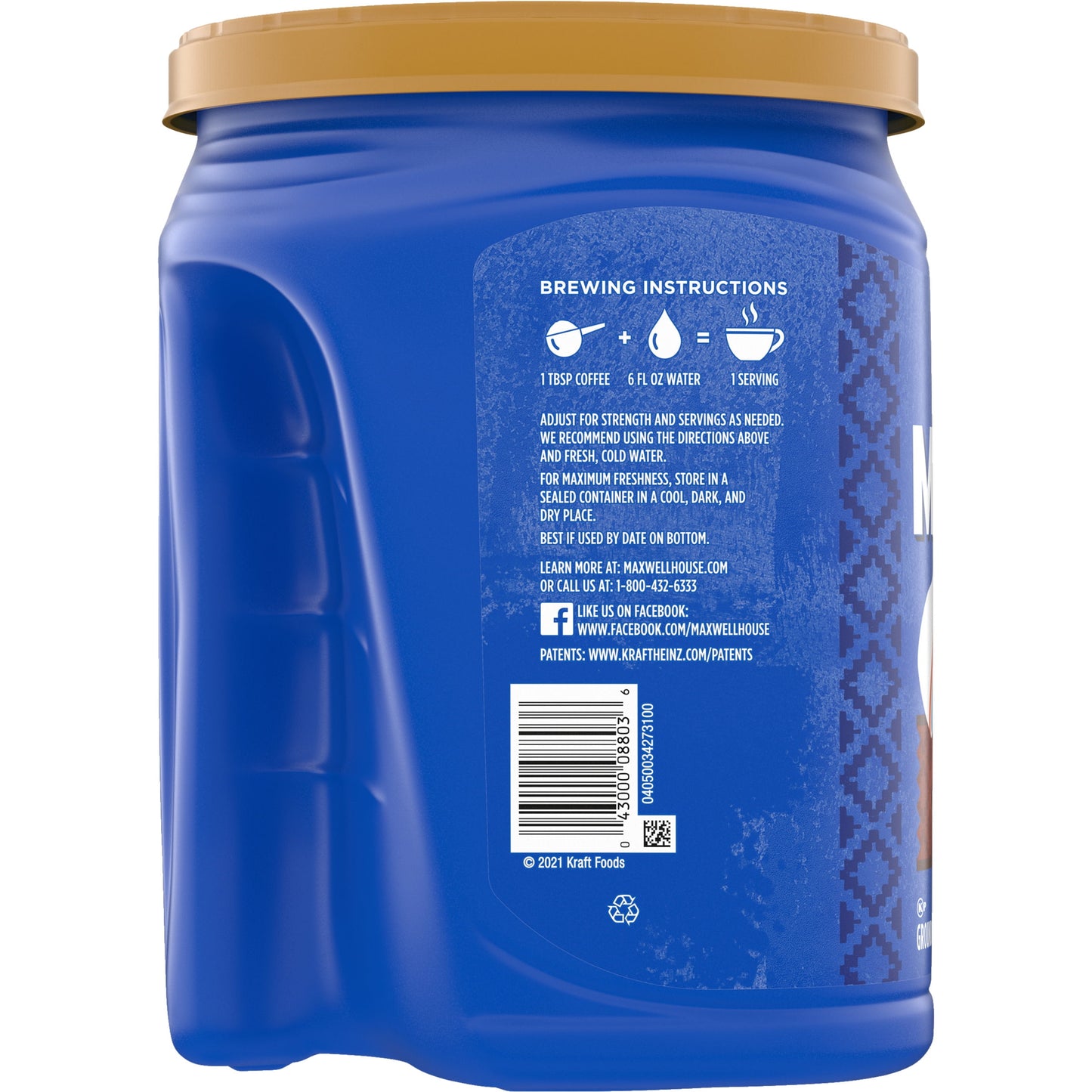 Maxwell House Medium Roast 100% Colombian Ground Coffee, 37.7 oz. Canister