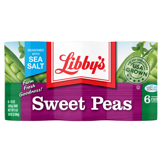 (6 Cans) Libby's Canned Sweet Peas, 15 oz