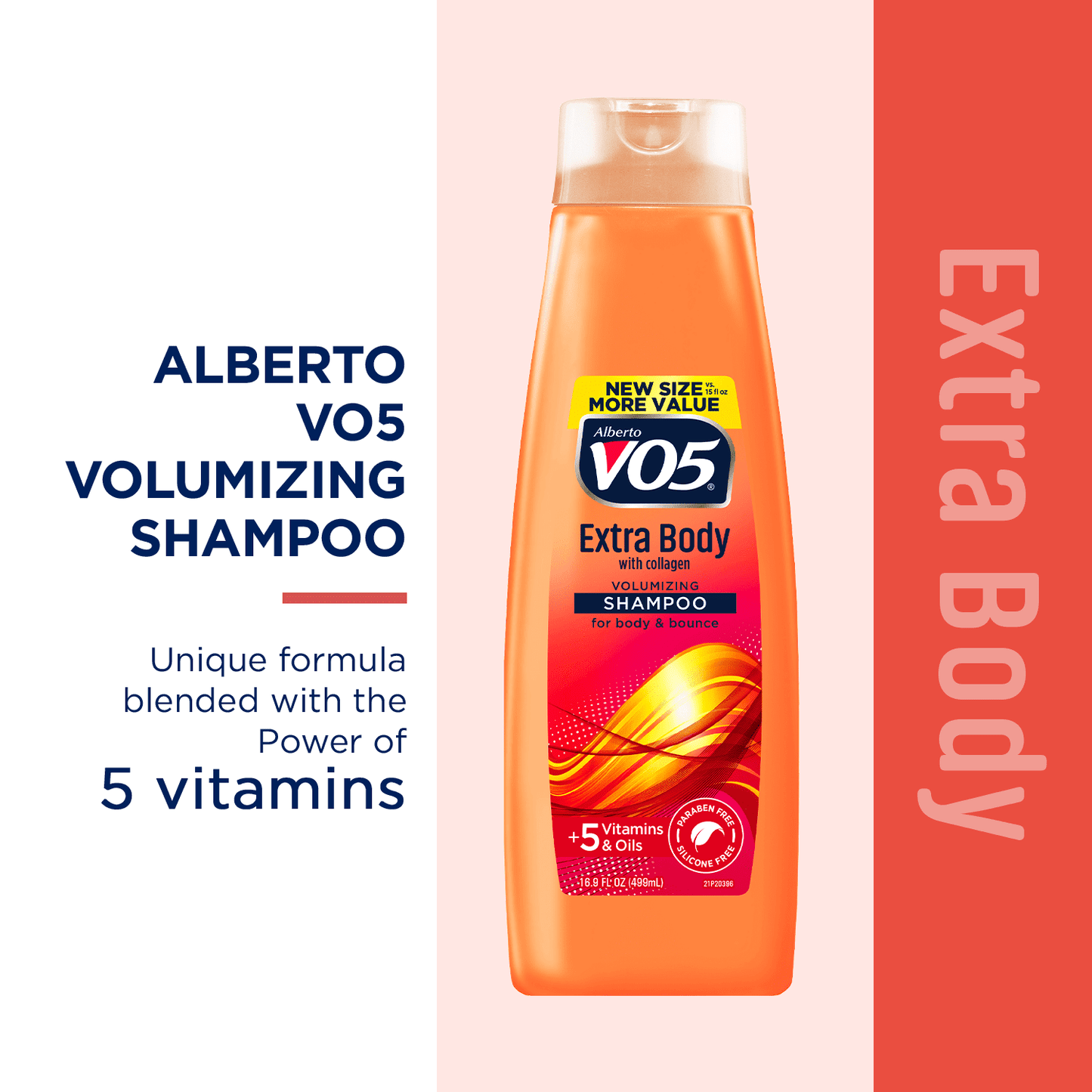 Alberto VO5 Extra Body Volumizing Shampoo with Collagen for All Hair Types, 16.9 oz