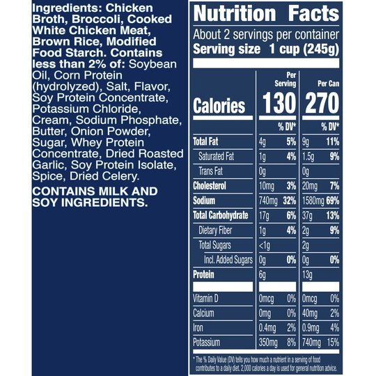 Progresso Rich & Hearty, Creamy Chicken & Broccoli Soup, Gluten Free, 18.5 oz.