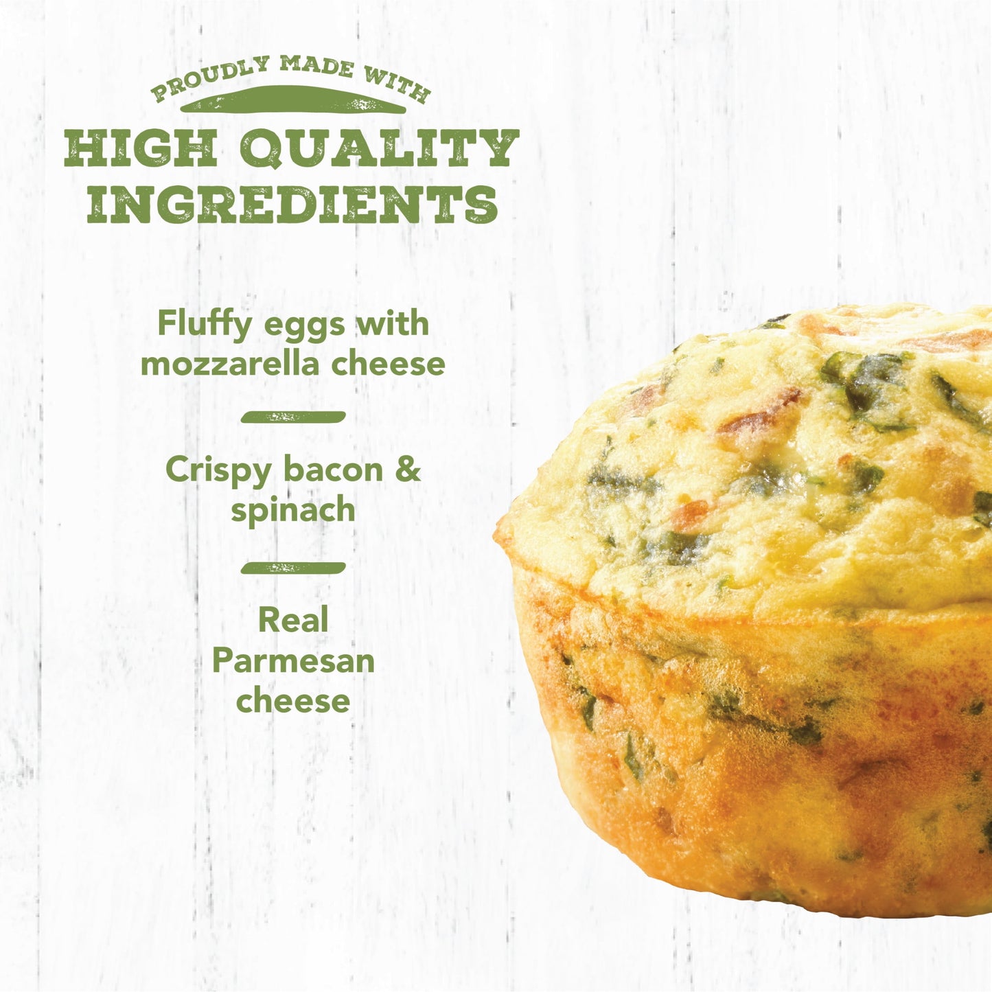 Jimmy Dean Delights Bacon & Spinach Frittatas, 12 oz, 6 Ct (Frozen)