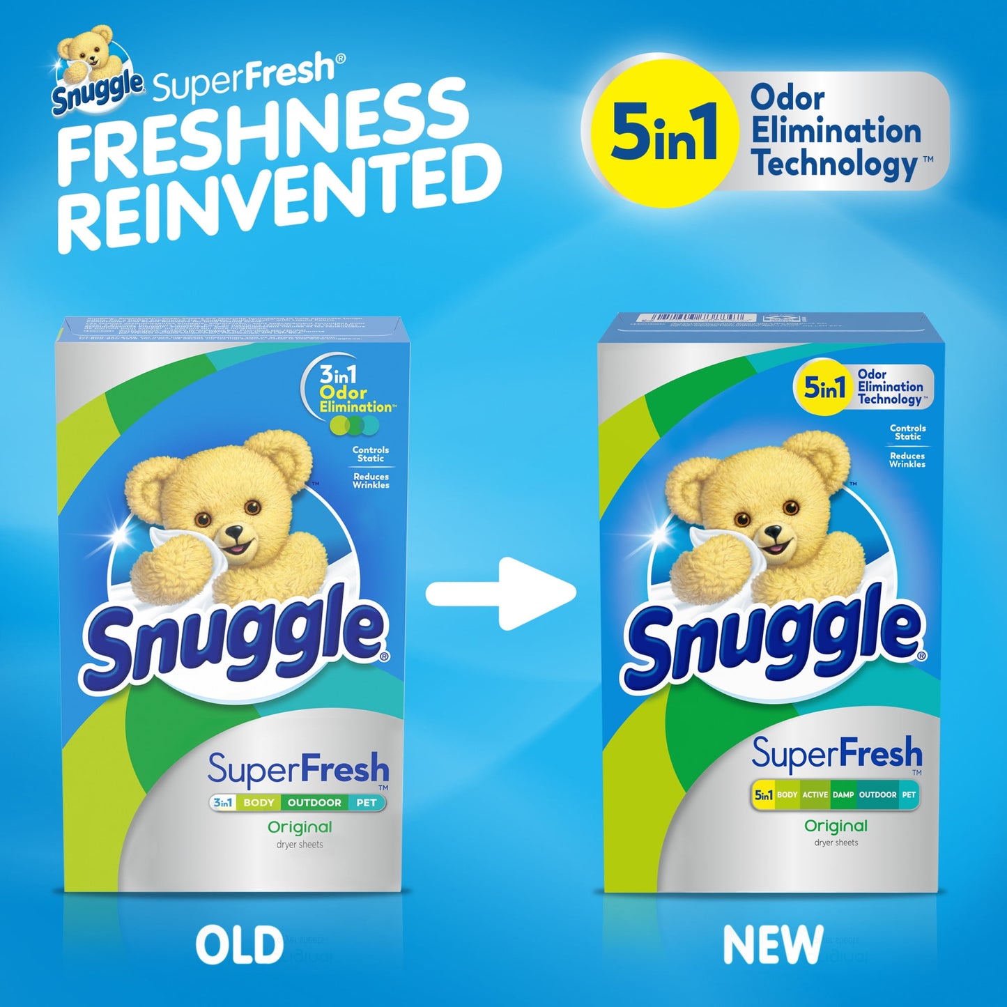 Snuggle Plus SuperFresh Fabric Softener Dryer Sheets with Static Control and Odor Eliminating Technology, Original, 200 Count