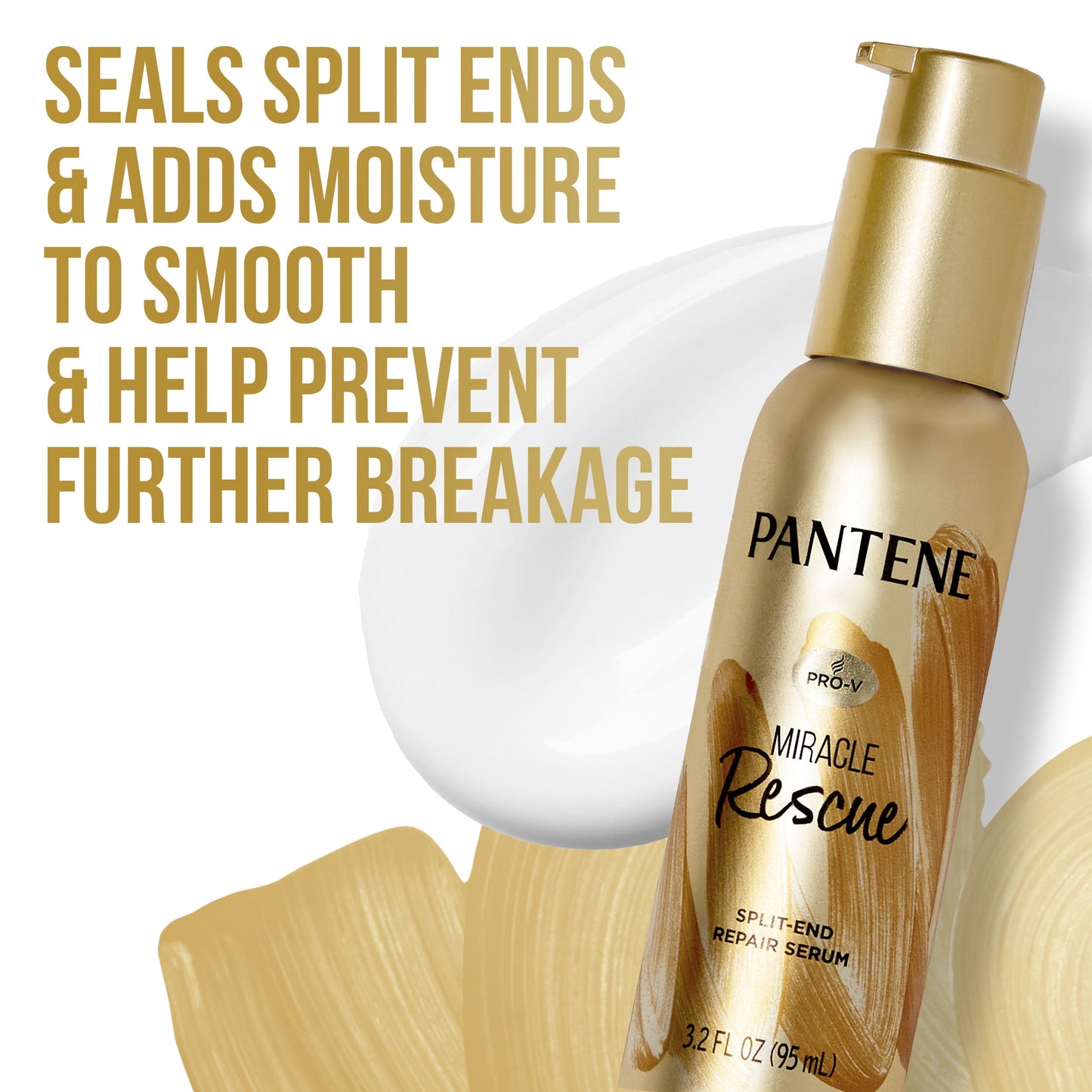 Pantene Hair Serum, Split Ends Hair Treatment, for Damaged Hair, Miracle Rescue, 3.2 oz