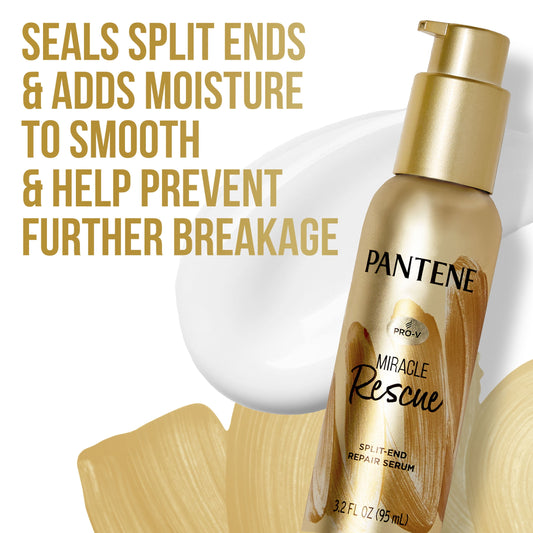 Pantene Hair Serum, Split Ends Hair Treatment, for Damaged Hair, Miracle Rescue, 3.2 oz