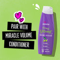 Aussie Miracle Volume for Fine Hair Daily Shampoo, for All Hair Types 12.1 fl oz
