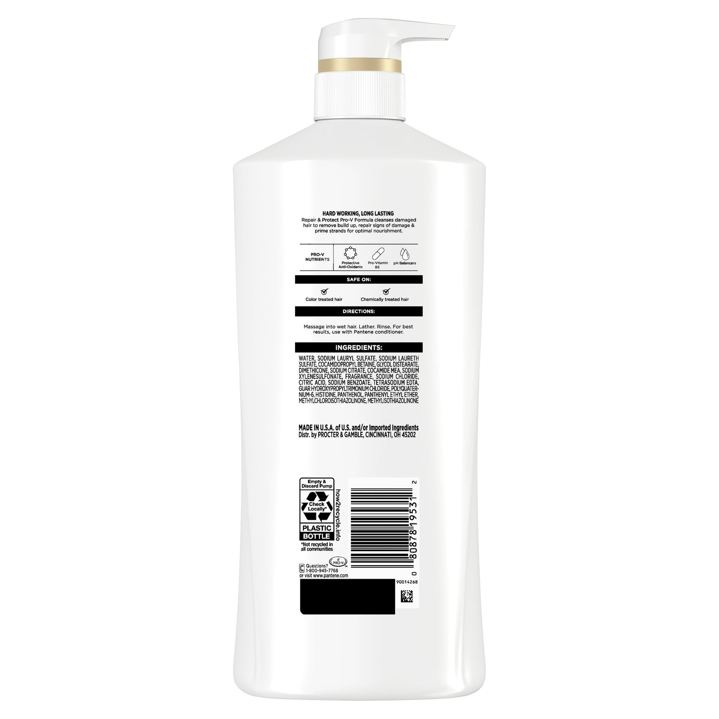 Pantene Pro-V Repair & Protect Shampoo, All Hair Types, 27.7 fl oz