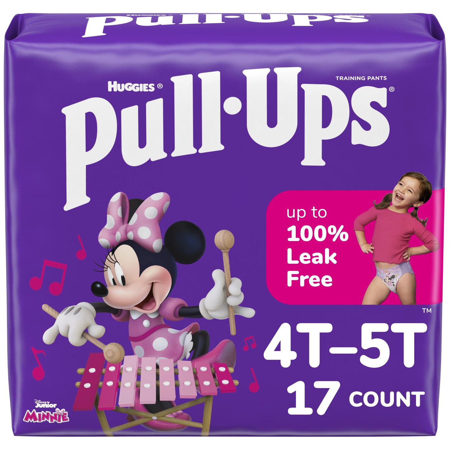 Pull-Ups Girls' Potty Training Pants, 4T-5T (38-50 lbs), 17 Count