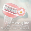 Gillette Venus Comfort Glide White Tea Women's Razor Blade Refills, 4 Count