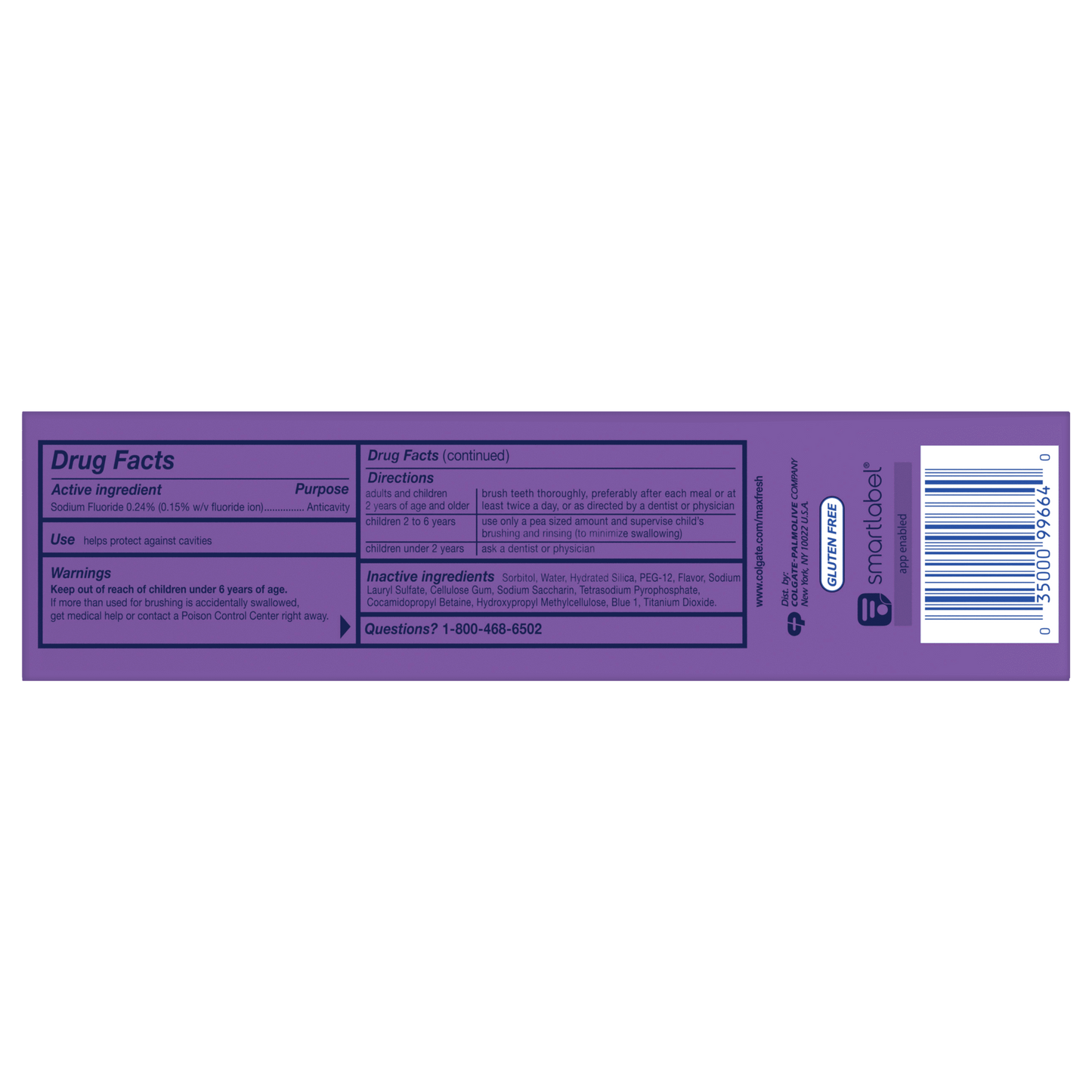Colgate Max Fresh Knockout Toothpaste, Whitening with Mini Breath Strips, Mint Fusion, 6.3 oz
