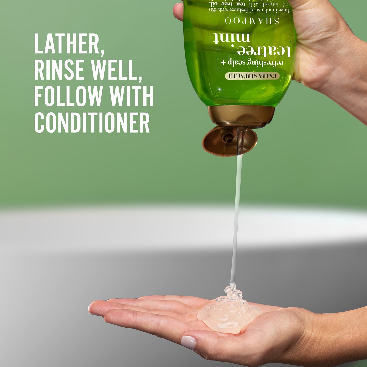 OGX Extra Strength Refreshing Scalp + Teatree Mint Nourishing Daily Shampoo, 13 fl oz